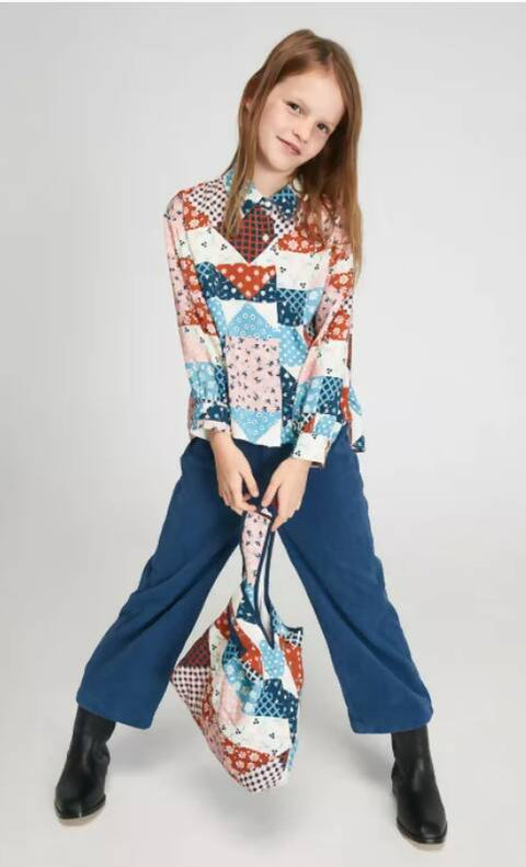 Patchwork Print Shirt