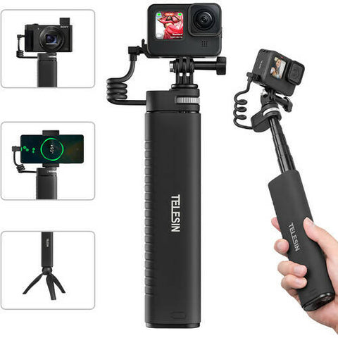 Telesin TE-CSS-001 Power Bank Selfie Stick Charging Handle For Gopro