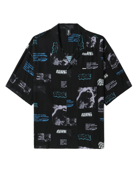 All-over Print Short Sleeve Shirt in Viscose