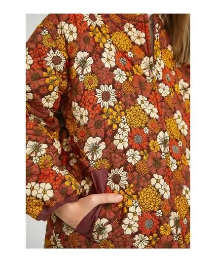 Autumn Flowers Print Jacket