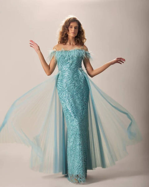 Oceanic Opulence Evening Dress